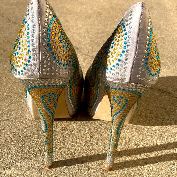 Styluxe Sparkly Stiletto Heels - Sz 8 - Picture 3 of 7